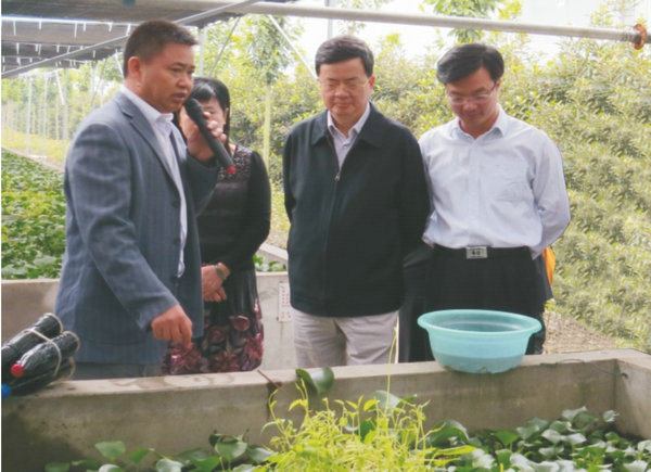 曾任湖北省人民政府副省長，民盟中央常委、湖北省主委，省科協(xié)主席郭生練視察萊克集團(tuán)